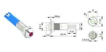 M8 220V AC LED Pilot Lighting Price Motorcycle Bike Boat Indicator Light Single Lamp With 2 Pin Terminals