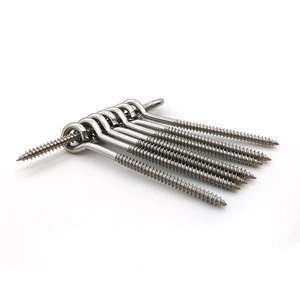 Made in China 316 stainless steel  fish eye screw special size customized closed eye wood screw hook with low price