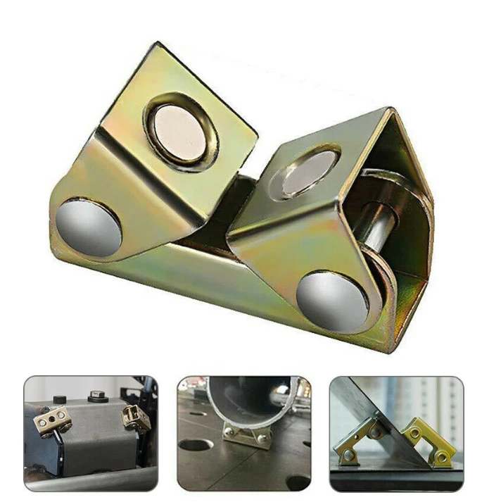Magnetic V-type Clamps V-shaped Welding Holder Welding Fixture Adjustable Magnet V-Pads Hand Tools