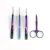 Import Manicure stainless steel tweezers colorful titanium straight head acne hook acne clip acne scissors beauty tool set from China
