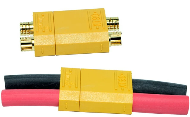 Manufacture High current XT90 24K Golden Connector Bullet Connector Plug with Heat shrink tube