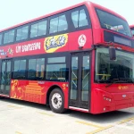 Manufacturer 10M Double Decker City Bus Pull Electric Double Decker Luxury Sightseeing Tour Bus For Sale