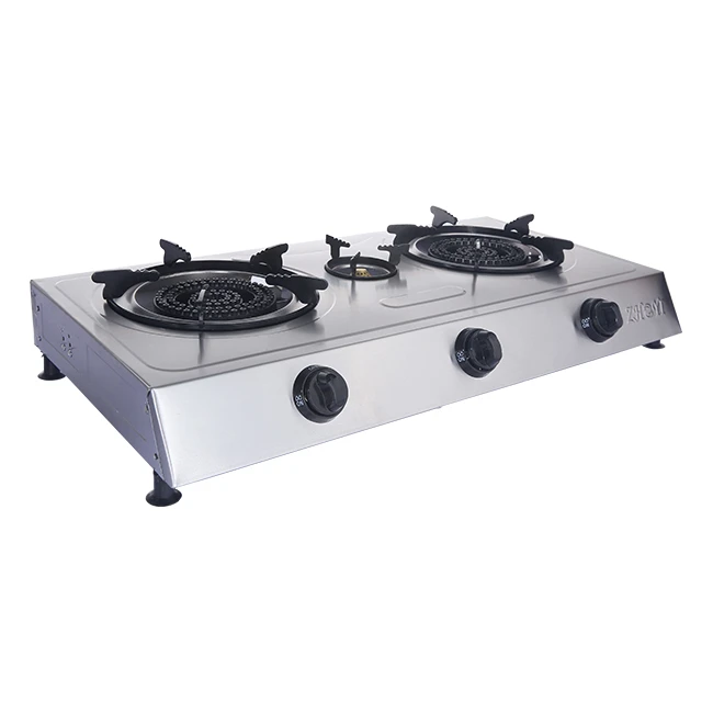 Manufacturers china stainless steel 3 burner table ce gas stove burner