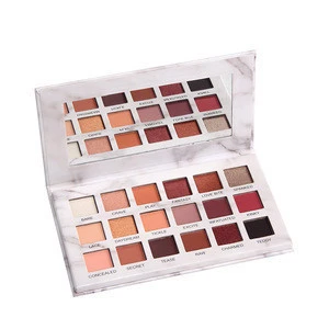Marble Colorful Eye Shad18 Color  Pumpkin Grapefruit Pearlescent Matte Waterproof And Anti-Sweat Sand Eyeshadow Palette