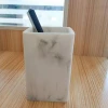 Marble Effect Resin Bathroom Countertop Organizer Stand Tumbler Cup for Toothbrush, Toothpaste, Pens, Makeup Brushes Holder