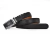 Men&#39;s Leather Ratchet Belt with Automatic Buckle