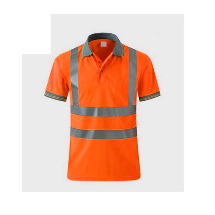 men&#x27;s work shirts custom logo Reflective vest road guardrail quick dry hi vis T-shirt short sleeve reflective clothing
