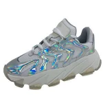 Mesh Cloth Breathable Lace up Trick Soles Decorative Reflective Material Sport Running Women Casual Shoes