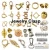 Import metal jewelry components pendant pinch bails connector bead cap cone cord tips end caps wholesale brass jewelry findings from China