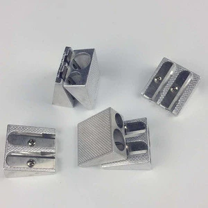 Metallic all metal cutter handheld pencil sharpener-2 holes