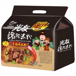 Mianyang Rice Noodles Beef Instant Rice Noodles Family Pack Low Fat Non Fried Vermicelli
