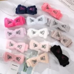 microfiber bowtie headbands face wash head band bowknot elastic hair band facial makeup headbands