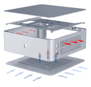 Mini computer case sheet metal mini itx desktop heat dispersion cabinet from Yidaxin metal fabrication chassis