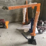 mini crane truck 1 ton portable davit Jib crane with hydraulic pump in China