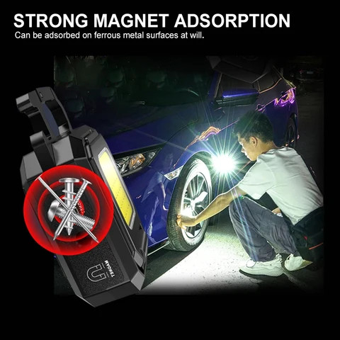 Mini Portable 3 Light Modes Bright USB LED Rechargeable torch Work Light Small Pocket Flashlights Keychain Cob Work Light