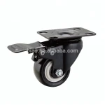 50mm Black PU Swivel Castor Trolley Furniture Caster Wheel