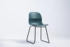 Modern Design PP Plastic Dining Leisure Chair Steel Iron Painting Legs