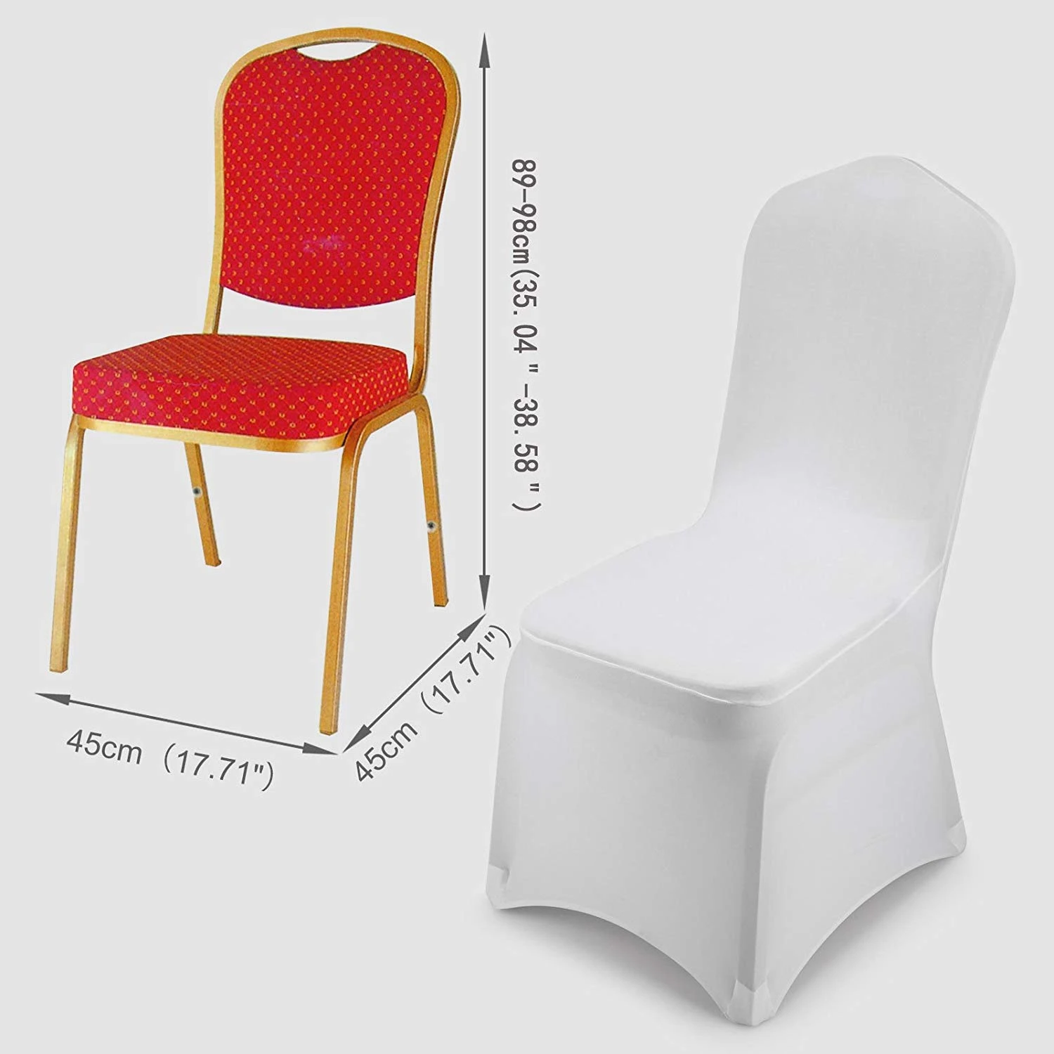 Modern Hot Sale Elastic Blue Spandex Chair Covers Folding Chair For Banquet Event Decorative Stretch Folding Chair Covers