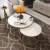 Import Modern living room furniture home furniture round stainless steel marble coffee table and side table set from China