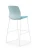 Import Modern PP public area bar stool high chairs with metal base from China