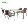 Modern restaurant dining set mesh dining table and chair