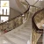 Import Modern stair hand rail indoor metal luxury golden steel pipe stair handrail tubular stainless steel railing from China