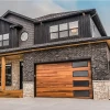 Modern steel garage door custom garage doors insulated for homes