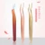 Import Most popular Eyelash tweezers  Beauty makeup eyebrow tool clip portable Stainless Steel fine mouth with comb tweezers Rose Gold from China