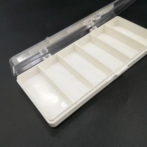 Multi - grid glasses screw parts storage box plastic box transparent cover