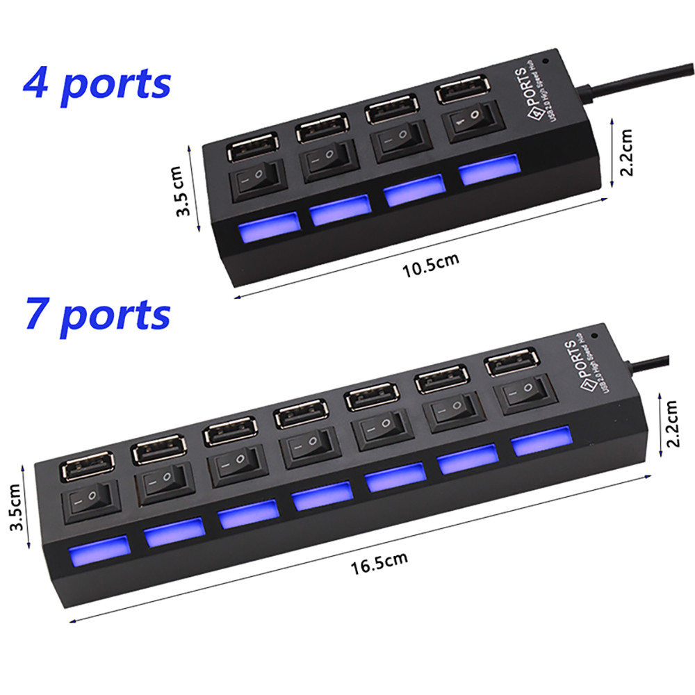 Buy Multifunctional Use Power Hp Switch Adapter 4/7 Multi-port Extender ...