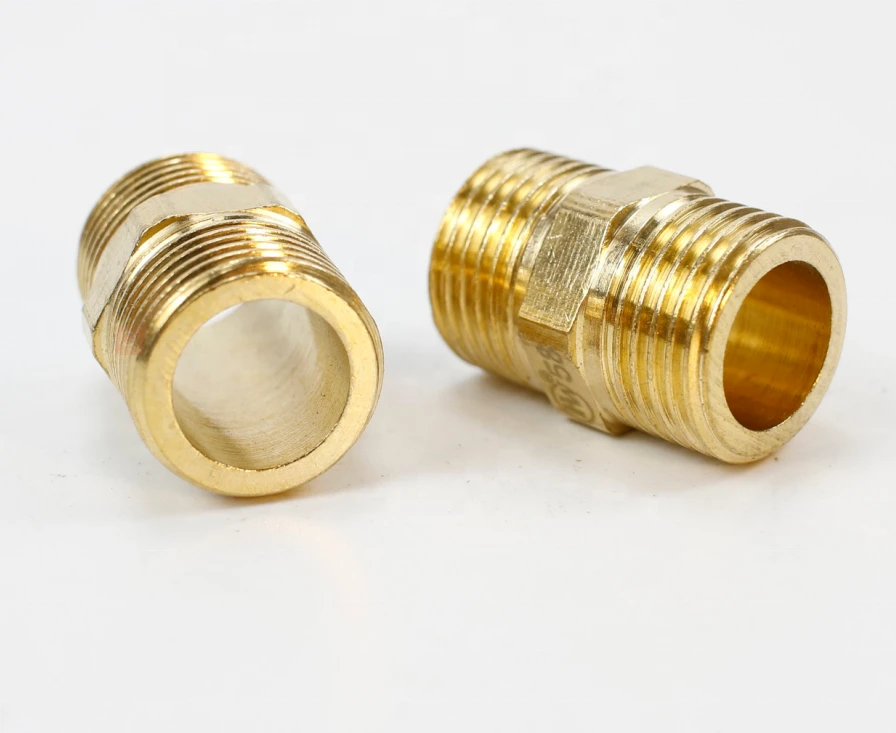 nale/female  npt bsp thread straight connector famale BSP adapter brass nipple grooved fitting