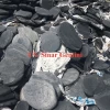 Natural black stepping stone for landscaping