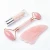 Import Natural rose quartz Roller and Gua Sha Gift Set essential oil bottle Real Jade Stone Face Massager kit from China