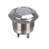 New 12mm Momentary Flat Round Head 12V Metal IP65 Waterproof  2 Pin  Start Stop Push Button Switch