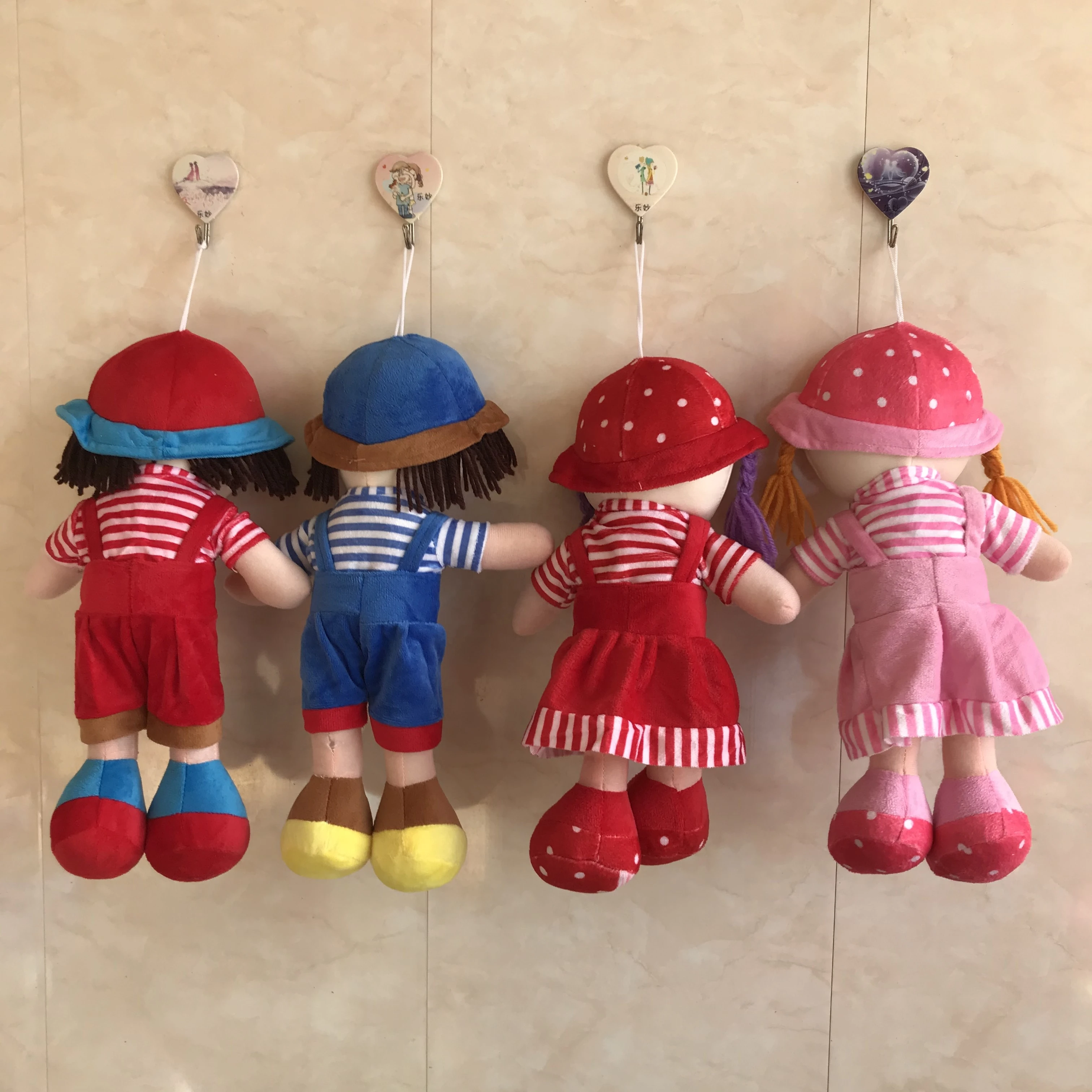 New custom plush doll soft plush toys promotional cartoon sweet model girls kids toys