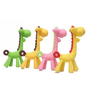 New Cute Giraffe Baby Teether BPA-Free Silicone Chew Toys for Boys, Girls, Babies, Toddlers, Newborn