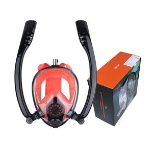 New Design 360 Respiratory 2 Snorkels  Breath Detachable Full Face Snorkel  diving Mask with Wide view