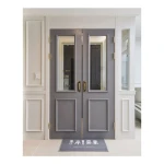 New design customize Double open Changhong glass door with aluminum frame Bathroom kitchen glass door