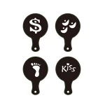 New design eco-friendly coffee decorating tool cutting coffee stencil set