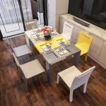 New Design Modern Rectangle Dining Tables Chair 6 Seater Dining Room Sets Home Hotel Restaurant Dining Room Furniture