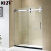 New design tempered glass frameless cheap sliding shower door