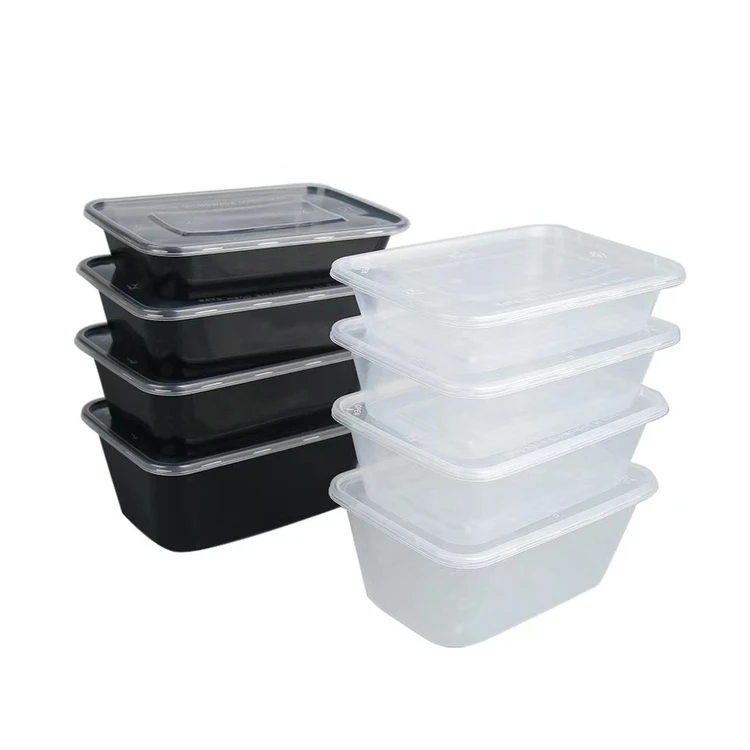 New Fashion 1000ML Biodegradable Transparent Plastic Food Container Disposable Takeaway Lunch Box