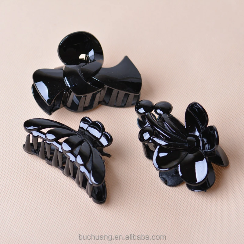 New Hollow Out Hair Claw Crab Hairclips Women Barrettes Black Hairpins Hair Accessories For Girl Clamp Jaw Clip