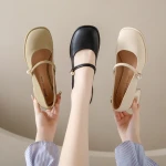 New Hot Selling Gentle Fashionable Women High Heels Thick Soled Soft Leather High Heels Single Shoes