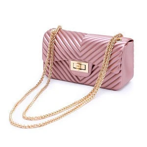 New Small Jelly Chain Handbags Ladies PVC Shoulder Messenger Bag For Wholesale