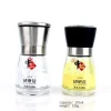 New style customized Manual Glass Chili Mill glass bottle chili grinder hand spice grinder