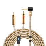 New Upgrade Gold Plated TC 3.5mm to Dual Optical RCA Lotus Adapter Audio Video Cable