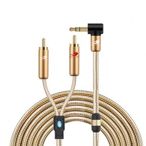 New Upgrade Gold Plated TC 3.5mm to Dual Optical RCA Lotus Adapter Audio Video Cable