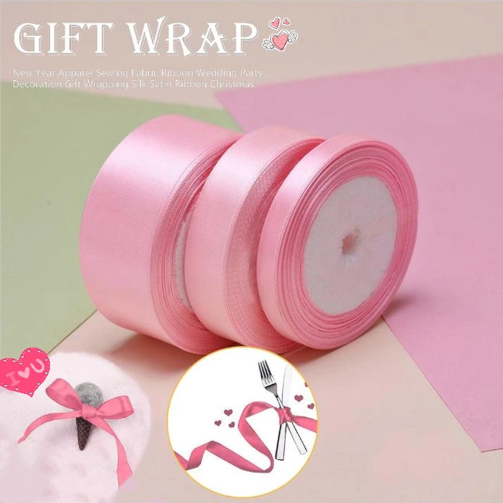 New Year Apparel Sewing Fabric Ribbon,  Wedding Party Decoration, Gift Wrapping Silk Satin Wedding