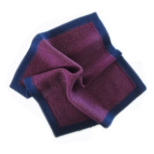 Newest knitted men pocket square 100% cotton handkerchief